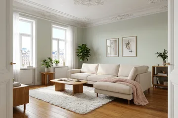 Scandi Djup 4-sits Soffa med Schäslong Höger i Manchester - Beige - Möbler - Soffa - Divansoffa & schäslongsoffa - 4 sits soffa med divan