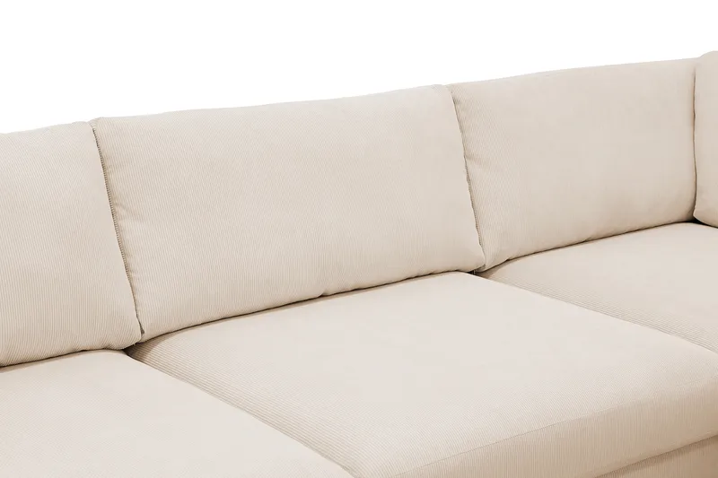 Scandi Djup 4-sits Soffa med Schäslong Höger i Manchester - Beige - Möbler - Soffa - Divansoffa & schäslongsoffa - 4 sits soffa med divan