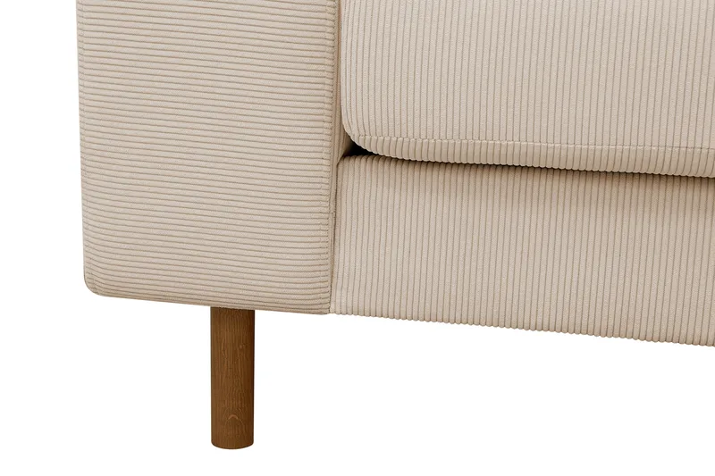 Scandi Djup 4-sits Soffa med Schäslong Höger i Manchester - Beige - Möbler - Soffa - Divansoffa & schäslongsoffa - 4 sits soffa med divan