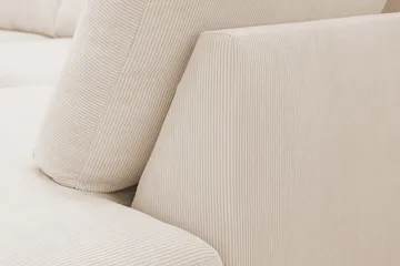 Scandi Djup 4-sits Soffa med Schäslong Höger i Manchester - Beige - Möbler - Soffa - Divansoffa & schäslongsoffa - 4 sits soffa med divan