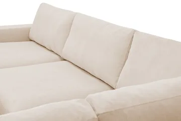 Scandi Djup 4-sits Soffa med Schäslong Höger i Manchester - Beige - Möbler - Soffa - Divansoffa & schäslongsoffa - 4 sits soffa med divan