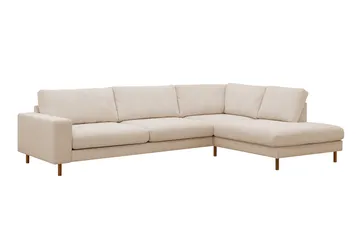 Scandi Djup 4-sits Soffa med Schäslong Höger i Manchester - Beige - Möbler - Soffa - Divansoffa & schäslongsoffa - 4 sits soffa med divan