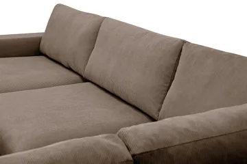 Scandi Djup 4-sits Soffa med Schäslong Höger i Manchester - Brun - Möbler - Soffa - Divansoffa & schäslongsoffa - 4 sits soffa med divan