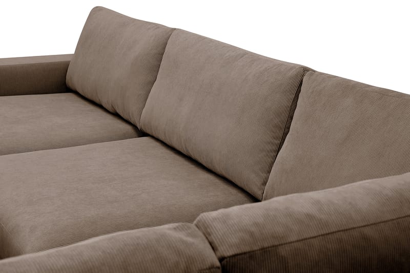 Scandi Djup 4-sits Soffa med Schäslong Höger i Manchester - Brun - Möbler - Soffa - Divansoffa & schäslongsoffa - 4 sits soffa med divan