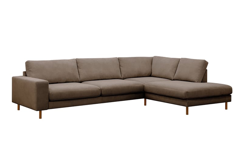 Scandi Djup 4-sits Soffa med Schäslong Höger i Manchester - Brun - Möbler - Soffa - Divansoffa & schäslongsoffa - 4 sits soffa med divan