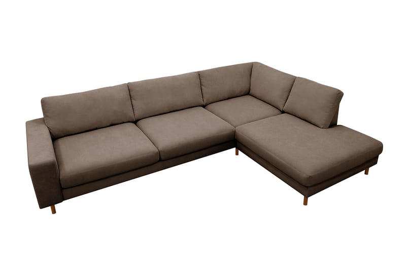 Scandi Djup 4-sits Soffa med Schäslong Höger i Manchester - Brun - Möbler - Soffa - Divansoffa & schäslongsoffa - 4 sits soffa med divan