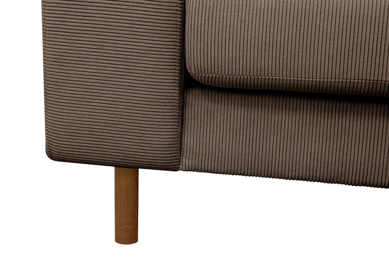 Scandi Djup 4-sits Soffa med Schäslong Höger i Manchester - Brun - Möbler - Soffa - Divansoffa & schäslongsoffa - 4 sits soffa med divan