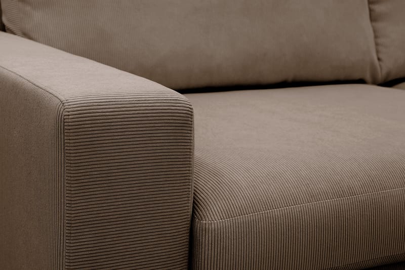 Scandi Djup 4-sits Soffa med Schäslong Höger i Manchester - Brun - Möbler - Soffa - Divansoffa & schäslongsoffa - 4 sits soffa med divan