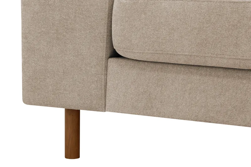 Scandi Djup 4-sits Soffa med Schäslong Höger i Tyg - Beige - Möbler - Soffa - Divansoffa & schäslongsoffa - 4 sits soffa med divan