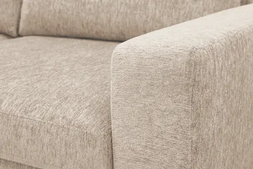 Scandi Djup 4-sits Soffa med Schäslong Vänster i Chenille - Beige - Möbler - Soffa - Divansoffa & schäslongsoffa - 4 sits soffa med divan