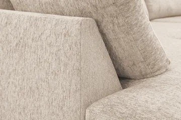 Scandi Djup 4-sits Soffa med Schäslong Vänster i Chenille - Beige - Möbler - Soffa - Divansoffa & schäslongsoffa - 4 sits soffa med divan