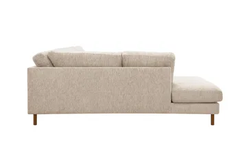 Scandi Djup 4-sits Soffa med Schäslong Vänster i Chenille - Beige - Möbler - Soffa - Divansoffa & schäslongsoffa - 4 sits soffa med divan