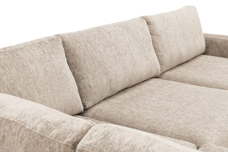 Scandi Djup 4-sits Soffa med Schäslong Vänster i Chenille - Beige - Möbler - Soffa - Divansoffa & schäslongsoffa - 4 sits soffa med divan