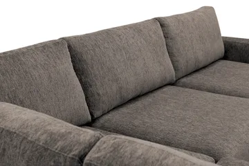 Scandi Djup 4-sits Soffa med Schäslong Vänster i Chenille - Grå - Möbler - Soffa - Divansoffa & schäslongsoffa - 4 sits soffa med divan