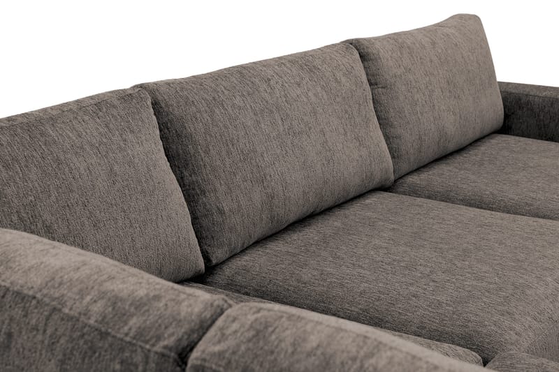 Scandi Djup 4-sits Soffa med Schäslong Vänster i Chenille - Grå - Möbler - Soffa - Divansoffa & schäslongsoffa - 4 sits soffa med divan