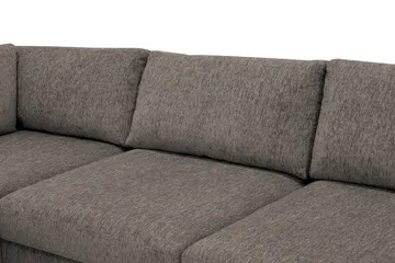 Scandi Djup 4-sits Soffa med Schäslong Vänster i Chenille - Grå - Möbler - Soffa - Divansoffa & schäslongsoffa - 4 sits soffa med divan