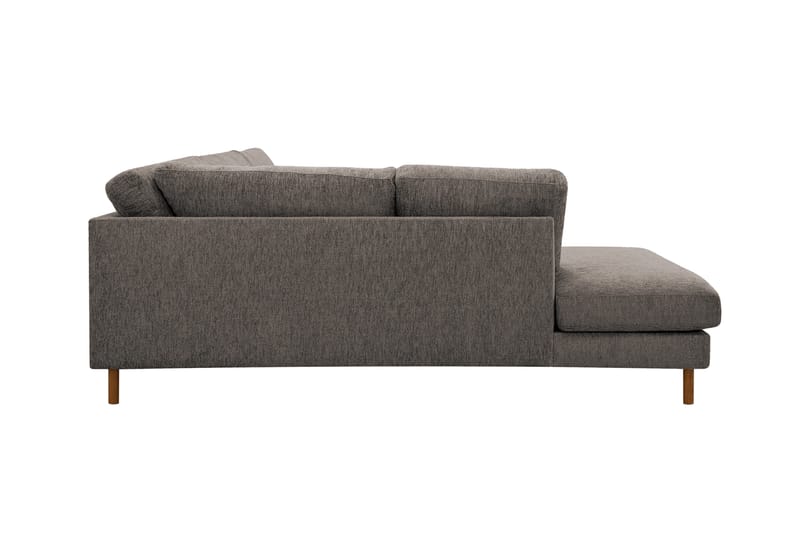 Scandi Djup 4-sits Soffa med Schäslong Vänster i Chenille - Grå - Möbler - Soffa - Divansoffa & schäslongsoffa - 4 sits soffa med divan