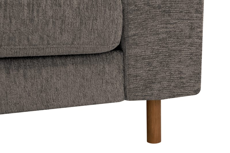 Scandi Djup 4-sits Soffa med Schäslong Vänster i Chenille - Grå - Möbler - Soffa - Divansoffa & schäslongsoffa - 4 sits soffa med divan