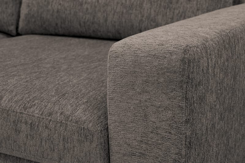 Scandi Djup 4-sits Soffa med Schäslong Vänster i Chenille - Grå - Möbler - Soffa - Divansoffa & schäslongsoffa - 4 sits soffa med divan