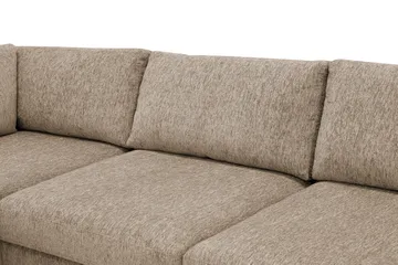 Scandi Djup 4-sits Soffa med Schäslong Vänster i Chenille - Mörkbeige - Möbler - Soffa - Divansoffa & schäslongsoffa - 4 sits soffa med divan