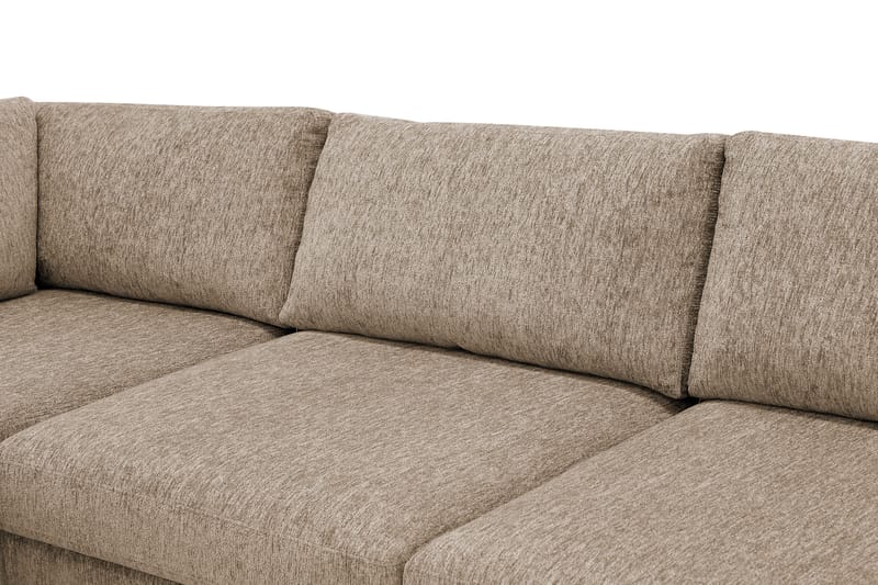 Scandi Djup 4-sits Soffa med Schäslong Vänster i Chenille - Mörkbeige - Möbler - Soffa - Divansoffa & schäslongsoffa - 4 sits soffa med divan