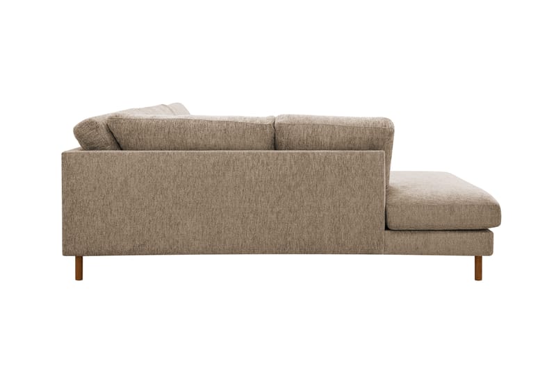 Scandi Djup 4-sits Soffa med Schäslong Vänster i Chenille - Mörkbeige - Möbler - Soffa - Divansoffa & schäslongsoffa - 4 sits soffa med divan