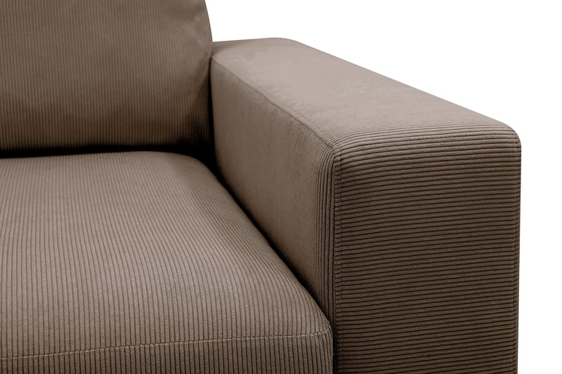 Scandi Djup 4-sits Soffa med Schäslong Vänster i Manchester - Brun - Möbler - Soffa - Divansoffa & schäslongsoffa - 4 sits soffa med divan