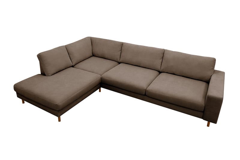 Scandi Djup 4-sits Soffa med Schäslong Vänster i Manchester - Brun - Möbler - Soffa - Divansoffa & schäslongsoffa - 4 sits soffa med divan