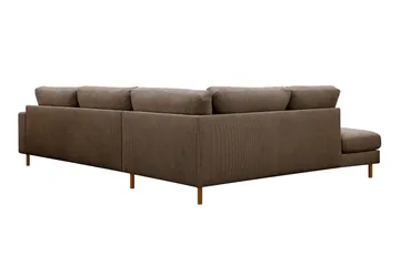 Scandi Djup 4-sits Soffa med Schäslong Vänster i Manchester - Brun - Möbler - Soffa - Divansoffa & schäslongsoffa - 4 sits soffa med divan