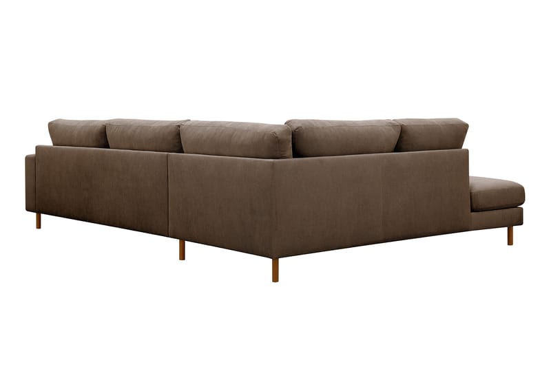 Scandi Djup 4-sits Soffa med Schäslong Vänster i Manchester - Brun - Möbler - Soffa - Divansoffa & schäslongsoffa - 4 sits soffa med divan