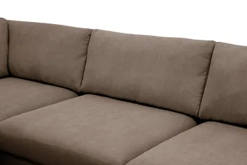 Scandi Djup 4-sits Soffa med Schäslong Vänster i Manchester - Brun - Möbler - Soffa - Divansoffa & schäslongsoffa - 4 sits soffa med divan