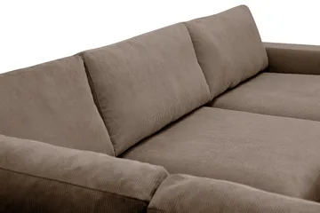 Scandi Djup 4-sits Soffa med Schäslong Vänster i Manchester - Brun - Möbler - Soffa - Divansoffa & schäslongsoffa - 4 sits soffa med divan