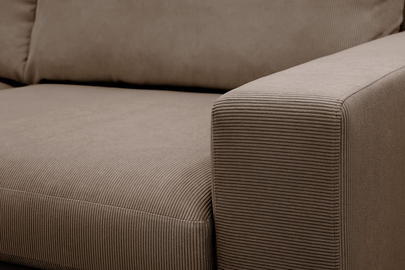 Scandi Djup 4-sits Soffa med Schäslong Vänster i Manchester - Brun - Möbler - Soffa - Divansoffa & schäslongsoffa - 4 sits soffa med divan