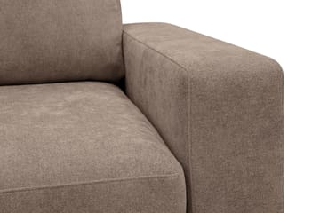 Scandi Djup 4-sits Soffa med Schäslong Vänster i Tyg - Mörkbrun - Möbler - Soffa - Divansoffa & schäslongsoffa - 4 sits soffa med divan