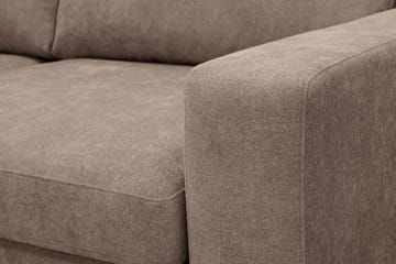 Scandi Djup 4-sits Soffa med Schäslong Vänster i Tyg - Mörkbrun - Möbler - Soffa - Divansoffa & schäslongsoffa - 4 sits soffa med divan