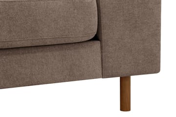 Scandi Djup 4-sits Soffa med Schäslong Vänster i Tyg - Mörkbrun - Möbler - Soffa - Divansoffa & schäslongsoffa - 4 sits soffa med divan