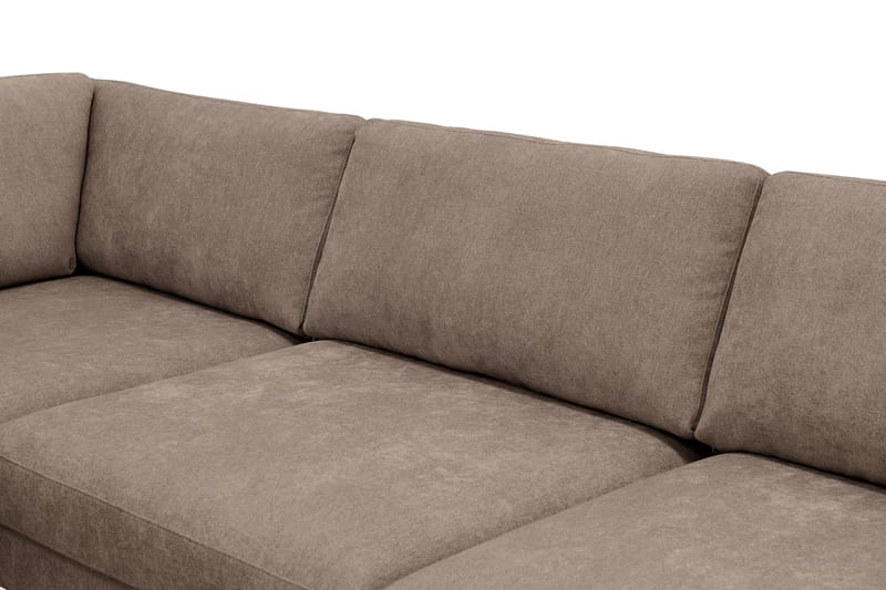 Scandi Djup 4-sits Soffa med Schäslong Vänster i Tyg - Mörkbrun - Möbler - Soffa - Divansoffa & schäslongsoffa - 4 sits soffa med divan