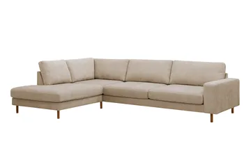 Scandi Djup 4-sits Soffa med Schäslong Vänster i Tyg - Möbler - Soffa - Divansoffa & schäslongsoffa - 4 sits soffa med divan