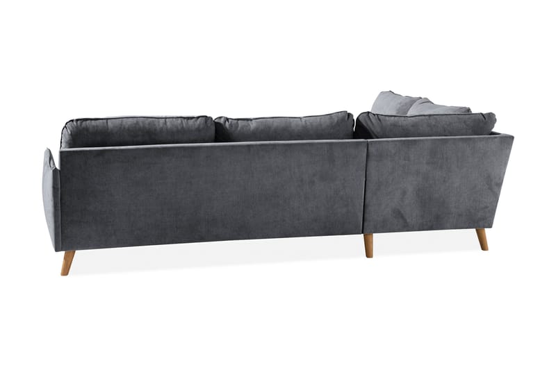 Schäslongsoffa Colt Lyx Vänster - Mörkgrå/Ek - 4 sits soffa med divan - Divansoffa & schäslongsoffa