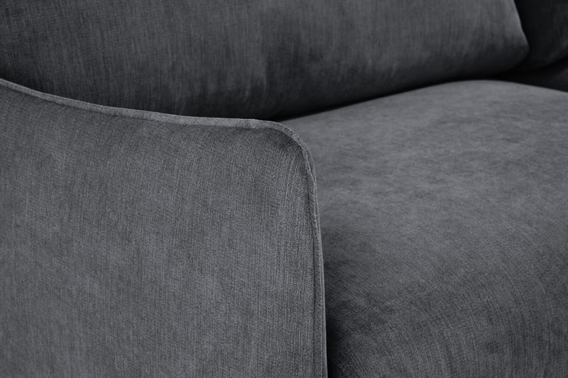 Schäslongsoffa Colt Lyx Vänster - Mörkgrå/Ek - 4 sits soffa med divan - Divansoffa & schäslongsoffa