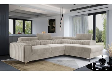 Schäslongsoffa Laucha Höger - Beige - Möbler - Soffa - Divansoffa & schäslongsoffa - 4 sits soffa med divan