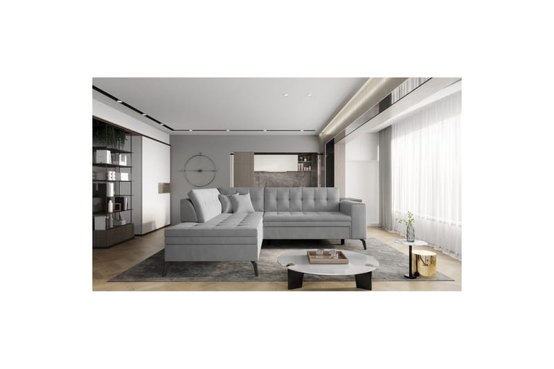 Sektion Eltap Lanvin 260x210x93 cm - Nube 3, Ljusgrå, Vänster - Möbler - Soffa - Divansoffa & schäslongsoffa - 4 sits soffa med divan