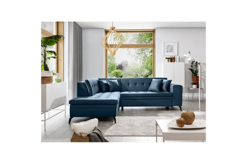 Sektion Eltap Lanvin 260x210x93 cm - Savoi 40, Blå, Vänster - Möbler - Soffa - Divansoffa & schäslongsoffa - 4 sits soffa med divan