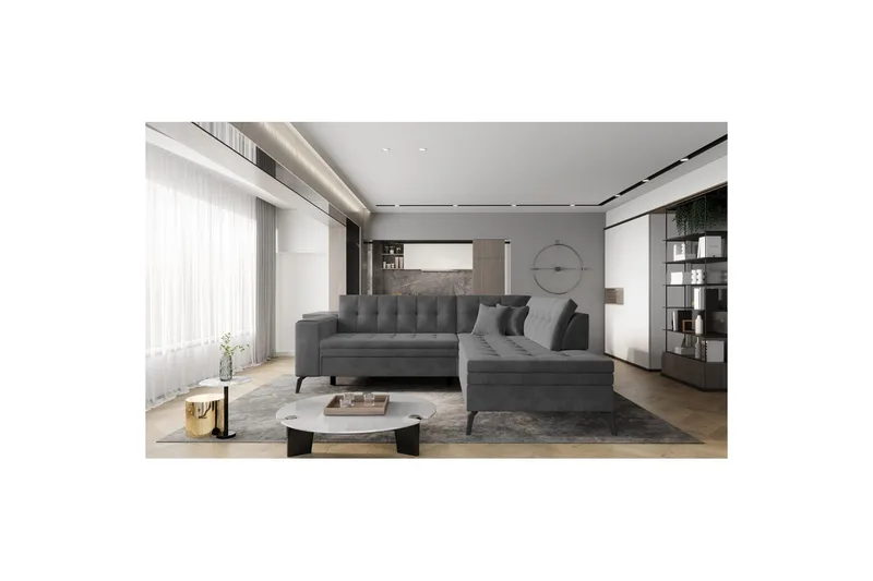 Sektion Eltap Lanvin 260x210x93 cm - Sola 6, Höger - Möbler - Soffa - Divansoffa & schäslongsoffa - 4 sits soffa med divan