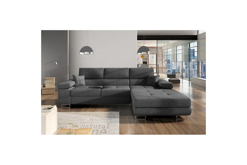Sektionssoffa Eltap Armando 289x85x203 cm - Inari 96, Mörkgrå, Höger - Möbler - Soffa - Divansoffa & schäslongsoffa - 3 sits soffa med divan