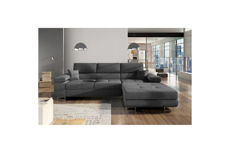 Sektionssoffa Eltap Armando 289x85x203 cm - Inari 96, Mörkgrå, Höger - Möbler - Soffa - Divansoffa & schäslongsoffa - 3 sits soffa med divan