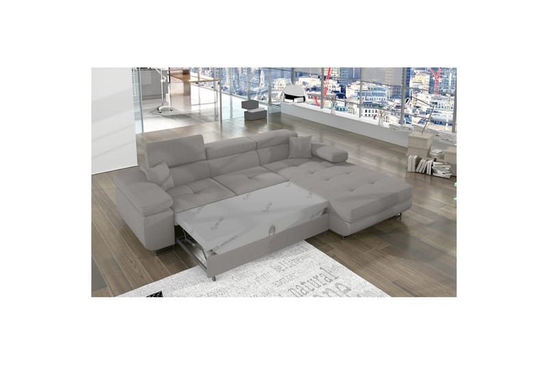 Sektionssoffa Eltap Armando 289x85x203 cm - Jarell 03, Ljusgrå, Höger - Möbler - Soffa - Divansoffa & schäslongsoffa - 3 sits soffa med divan