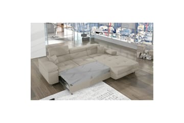Sektionssoffa Eltap Armando 289x85x203 cm - Jarell 18, Ljusbeige, Höger - Möbler - Soffa - Divansoffa & schäslongsoffa - 3 sits soffa med divan