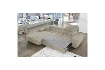 Sektionssoffa Eltap Armando 289x85x203 cm - Jarell 18, Ljusbeige, Vänster - Möbler - Soffa - Divansoffa & schäslongsoffa - 3 sits soffa med divan