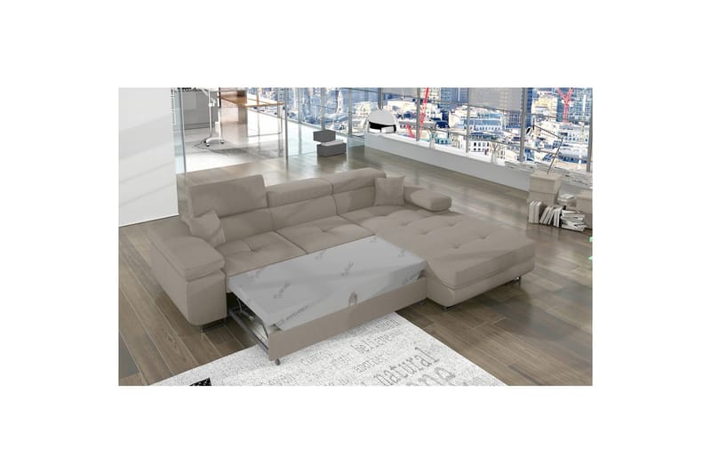 Sektionssoffa Eltap Armando 289x85x203 cm - Jarell 20, Beige, Höger - Möbler - Soffa - Divansoffa & schäslongsoffa - 3 sits soffa med divan